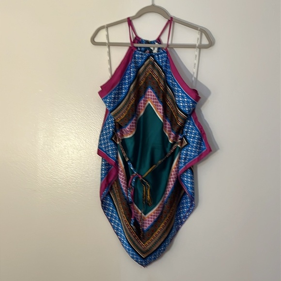 Forever 21 | New handkerchief satin halter top blouse Womens size 2X party beach - Picture 1 of 8